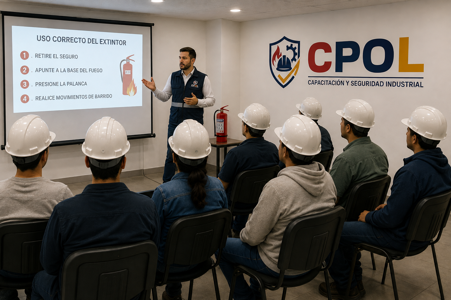 Capacitación uso extintor CPOL Soacha